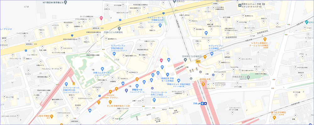 関西セレクションの店舗マップ